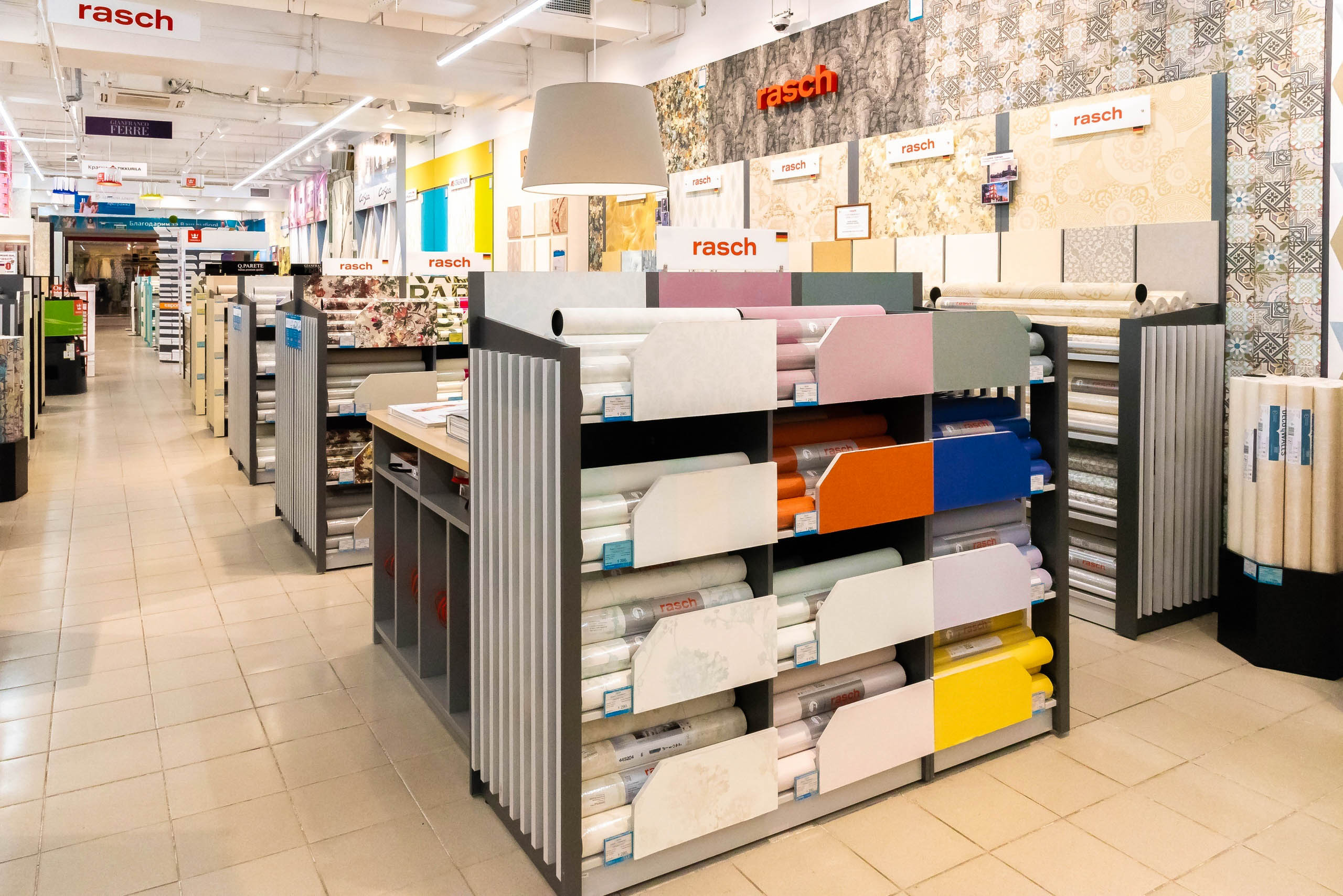 Отдел обоев Rasch в магазине Обойкин «Колпино»