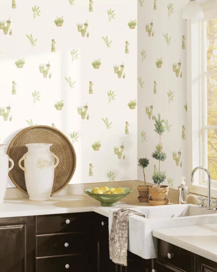 Обои на бумажной основе из «кухонной» коллекции Aura