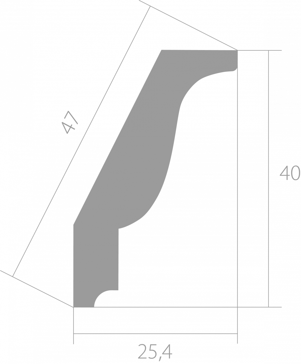 Потолочные карнизы Ultrawood арт CR 0025 2.44 фото 2
