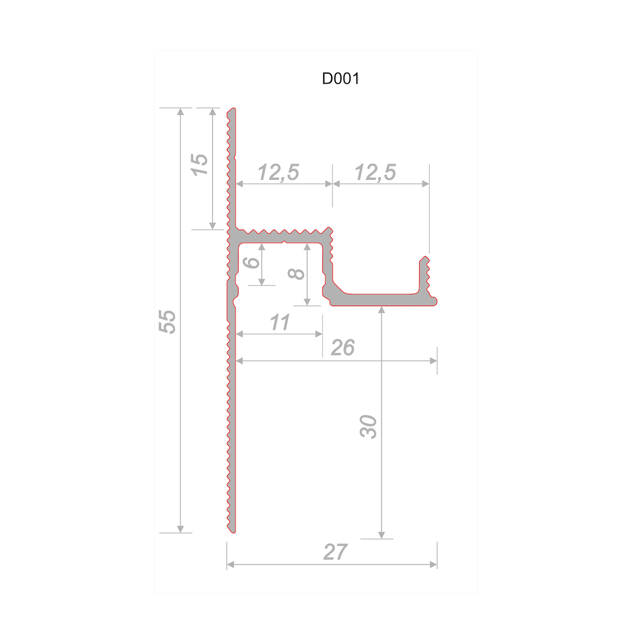 Теневой профиль Decaro арт D001A фото 2