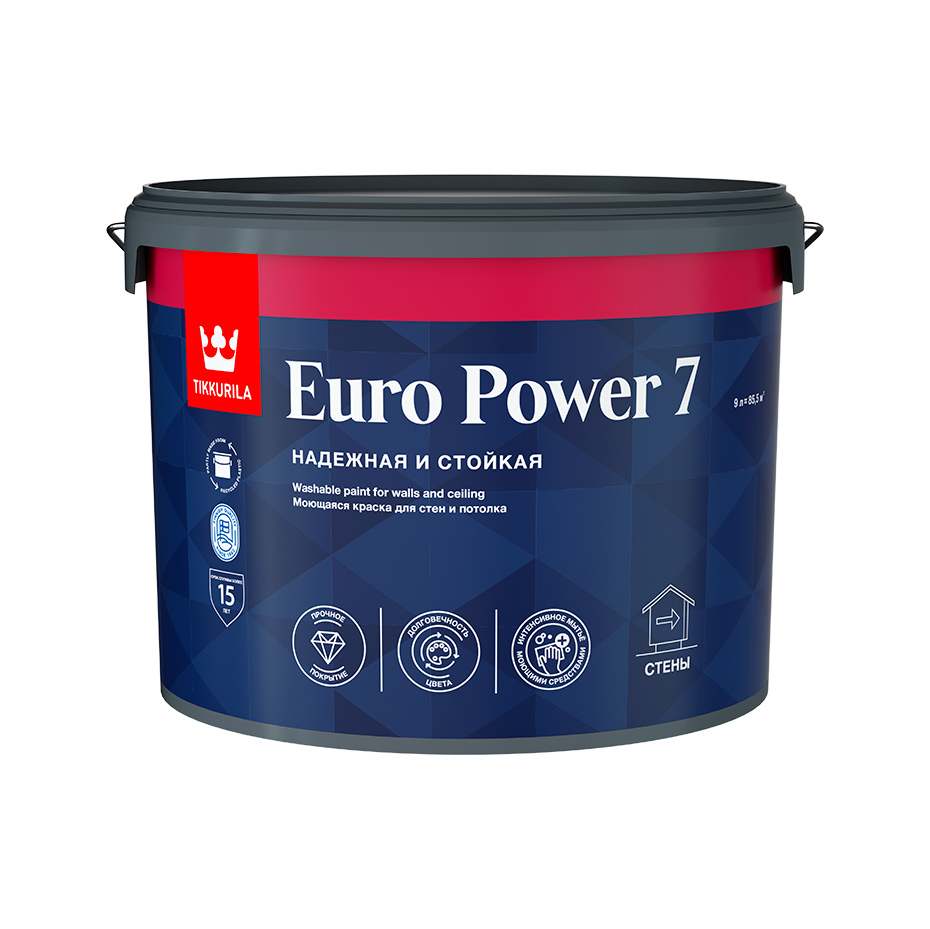Интерьерная краска Tikkurila арт EURO POWER 7 С 9 фото 1
