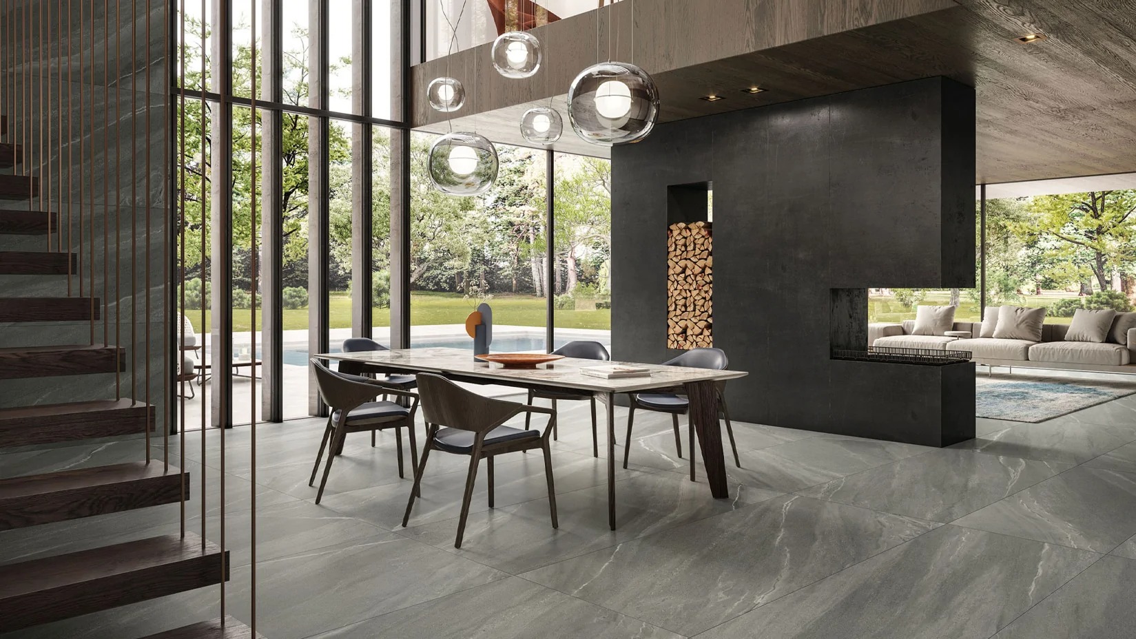 Керамогранит Italon арт Metropolis Graphite Dark фото 5