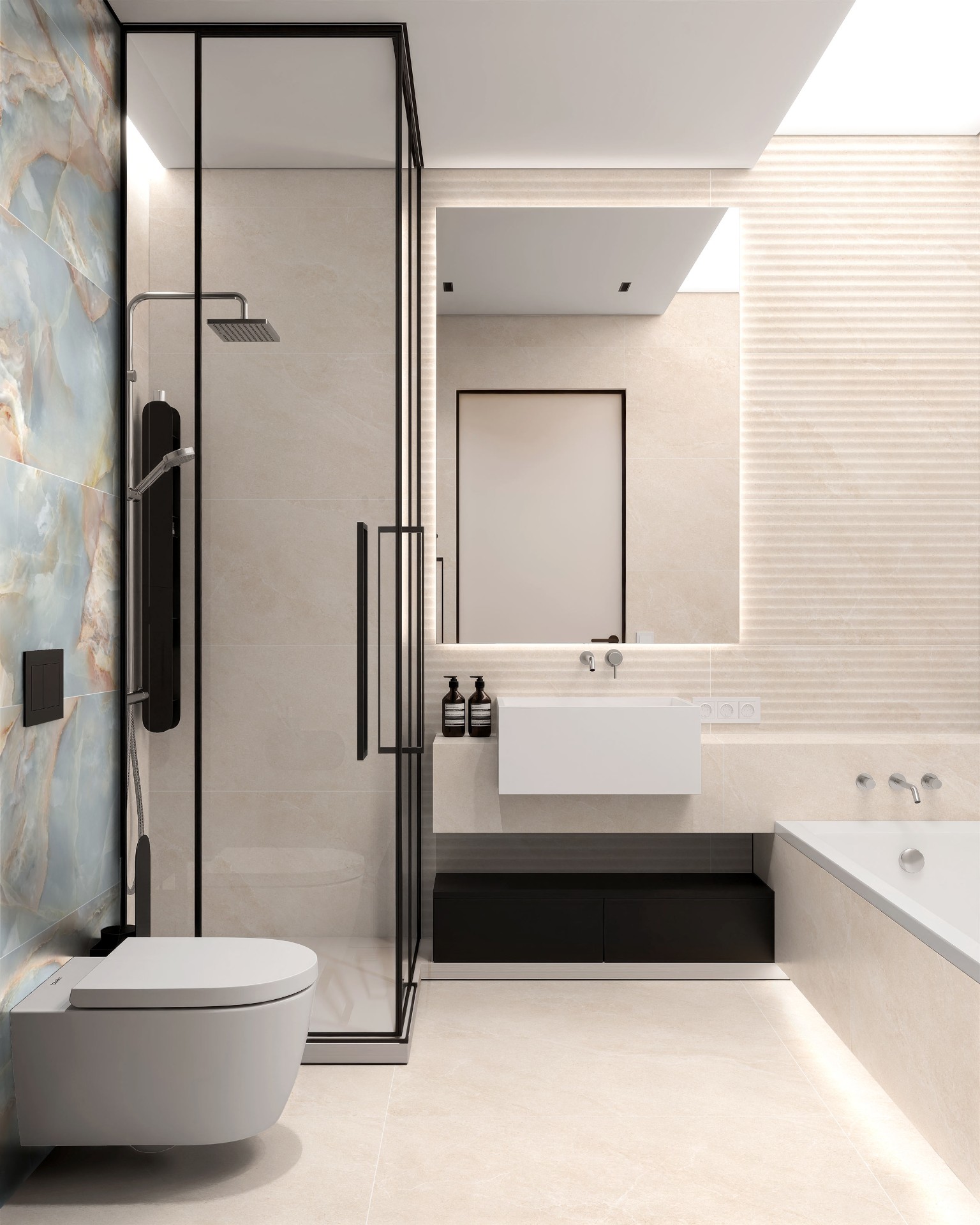 Керамогранит Global Tile арт Амбани, бежевый, 1000x500 фото 3