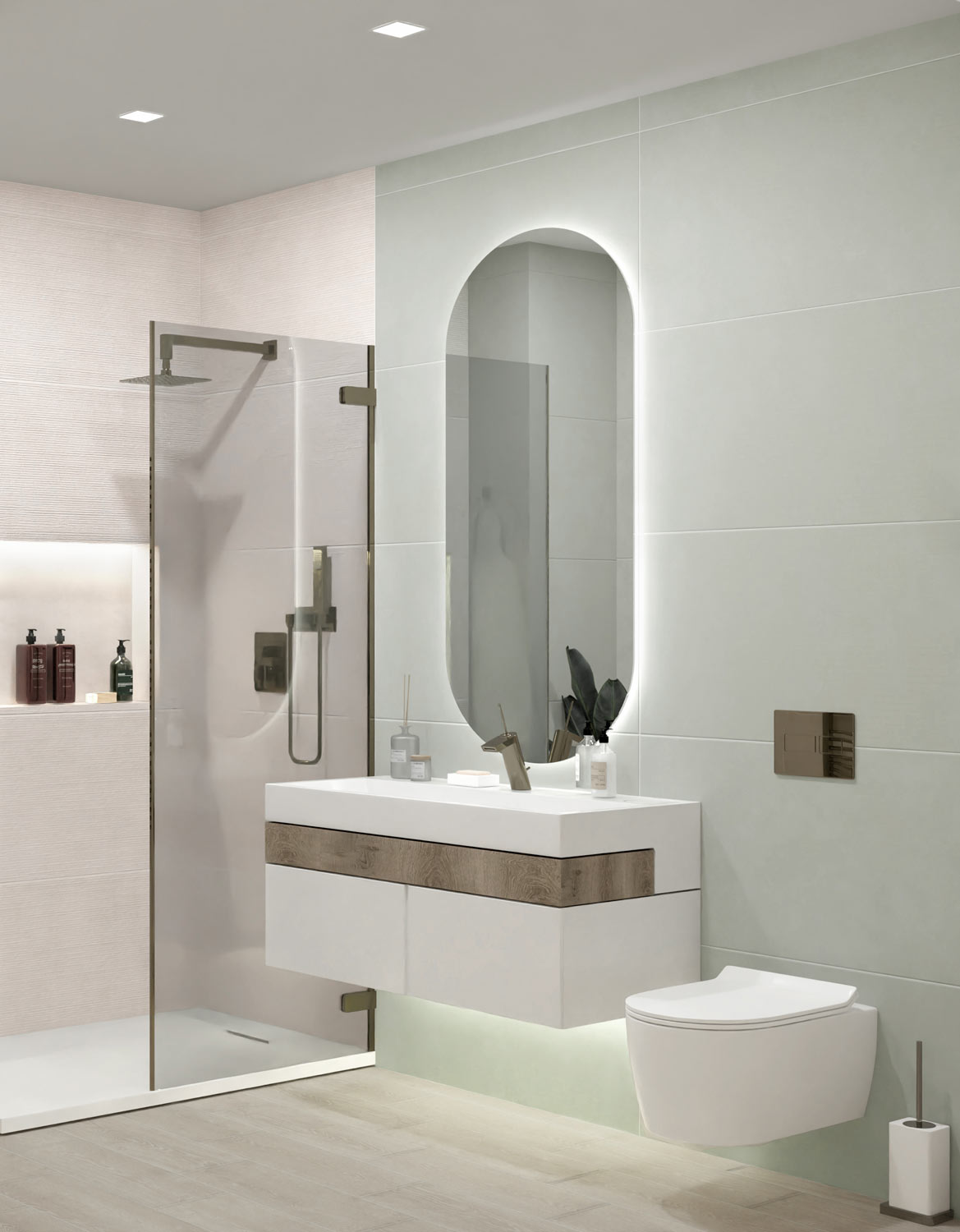 Керамогранит Global Tile арт Мечта, мятный, 1000x500 фото 2