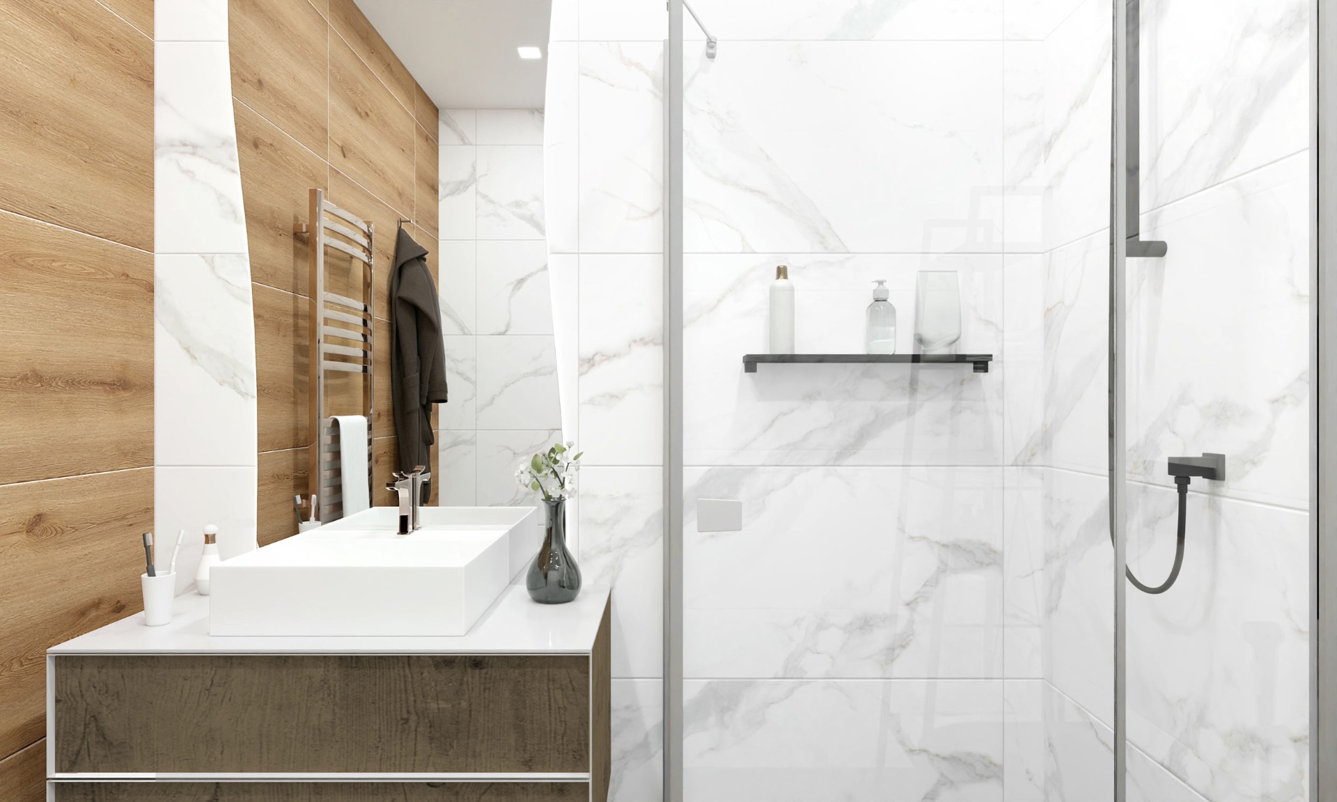 Керамогранит Global Tile арт Сопрано, белый, 1000x500 фото 4