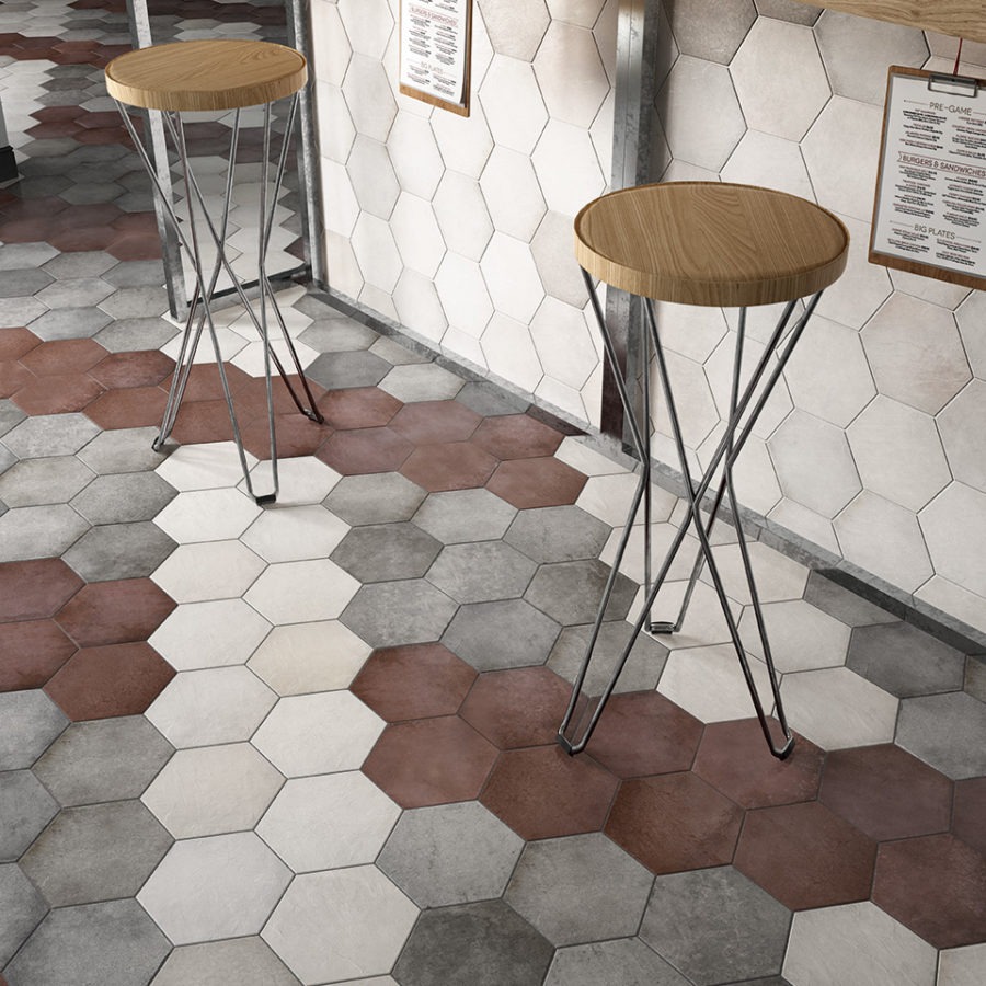 Керамическая плитка Equipe арт Heritage Hexagono, snow, 200х175 фото 2