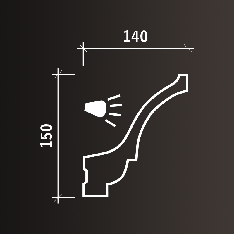 Потолочные карнизы Европласт арт 1.50.221 гибкий фото 3