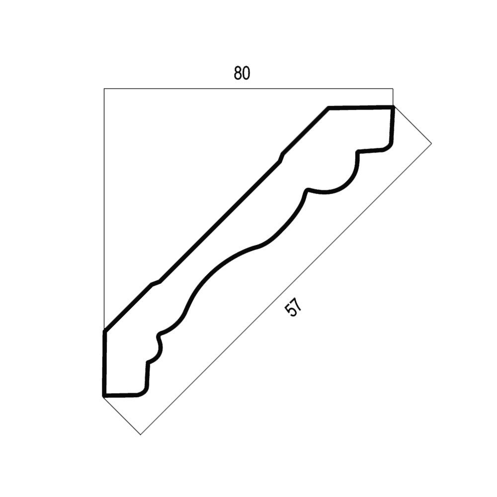 Потолочные карнизы Cosca Décor арт A80(2)/W25 фото 2