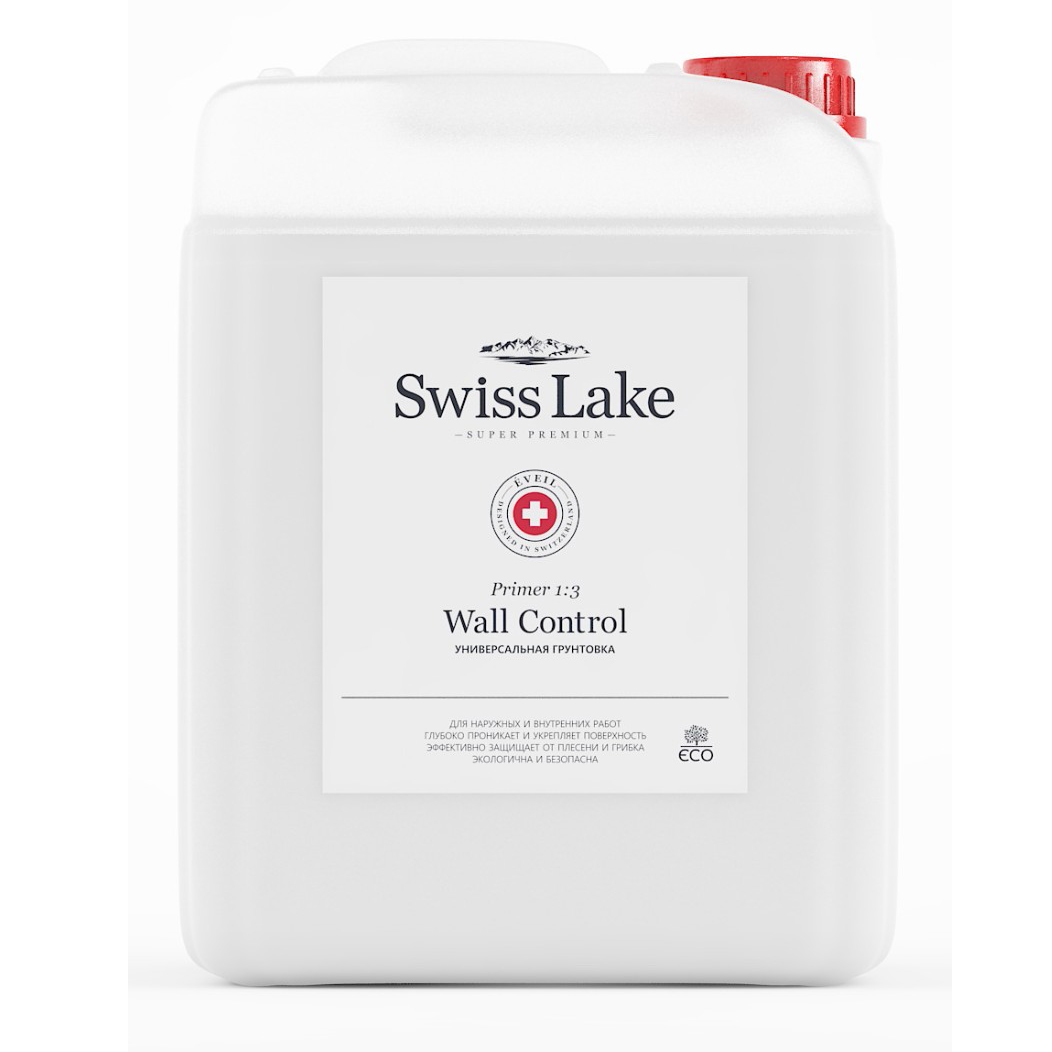 Грунтовка Swiss Lake арт 1:3 Wall Control 10 л фото 1