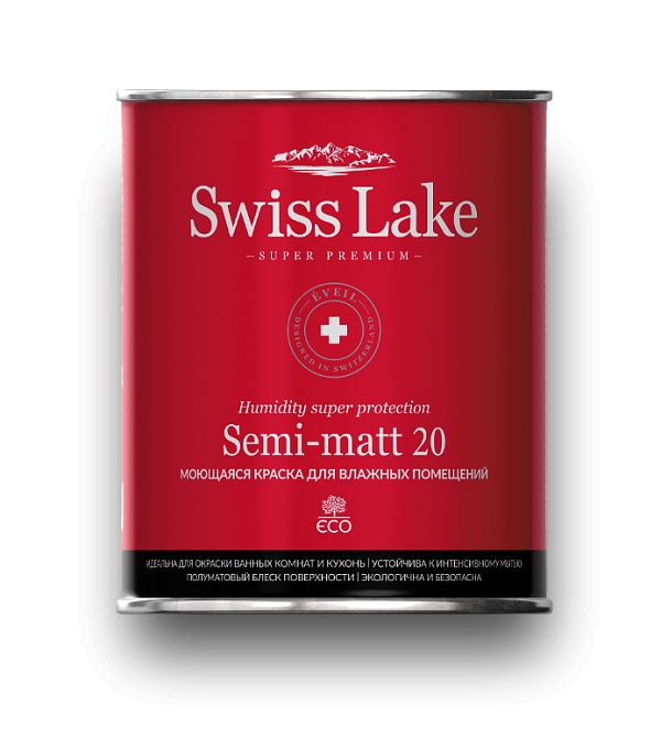 Интерьерная краска Swiss Lake арт Semi-matt 20 A, 9 л фото 1