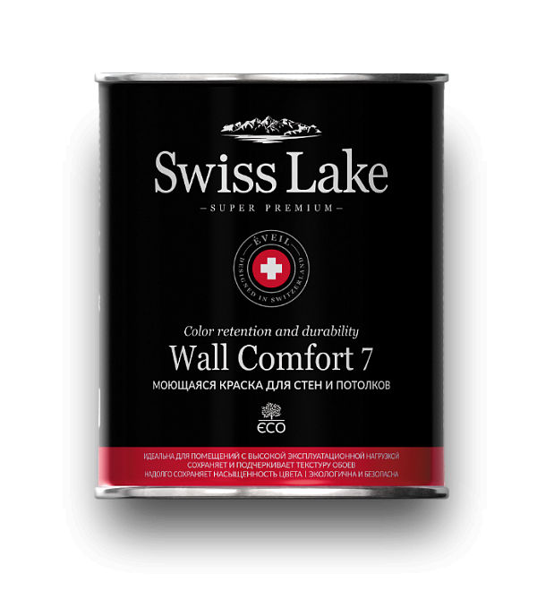 Интерьерная краска Swiss Lake арт Wall Comfort 7 С, 2.7 л фото 1